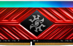 Adata XPG Spectrix D41 DDR4 8GB RGB UDIMM Desktop Memory, 3200MHz Memory Speed, CL 16-20-20 CAS Latency, 1.2V Operation, Intel XMP 2.0 /AMD Compatible, Red | AX4U32008G16A-SR41